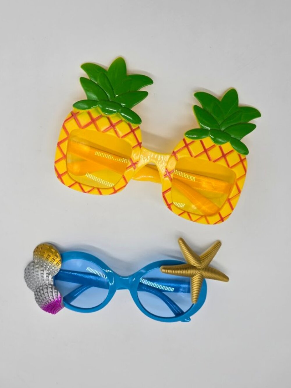Kids Novelty Sunglasses Set of 2 Pineapple Mermaid Summer Beach Party